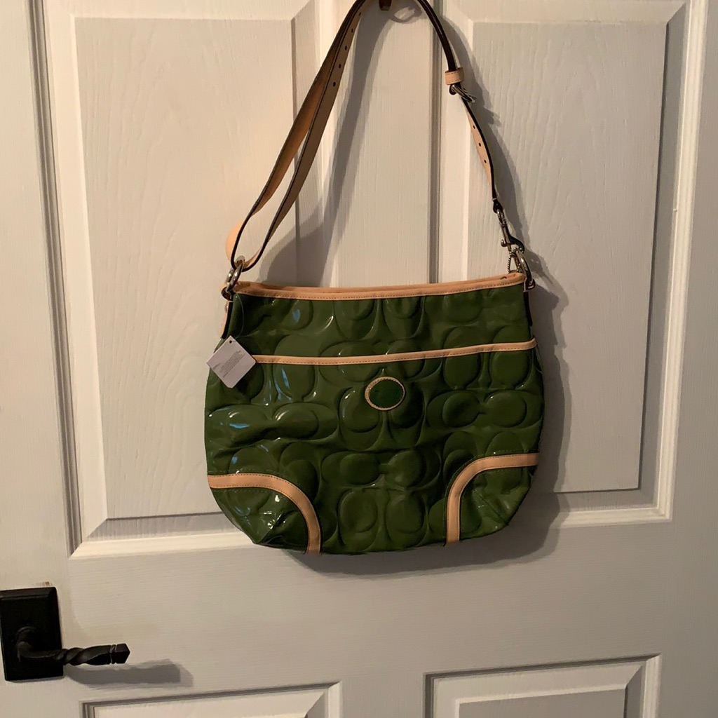 Coach Green Patent Leather Hobo